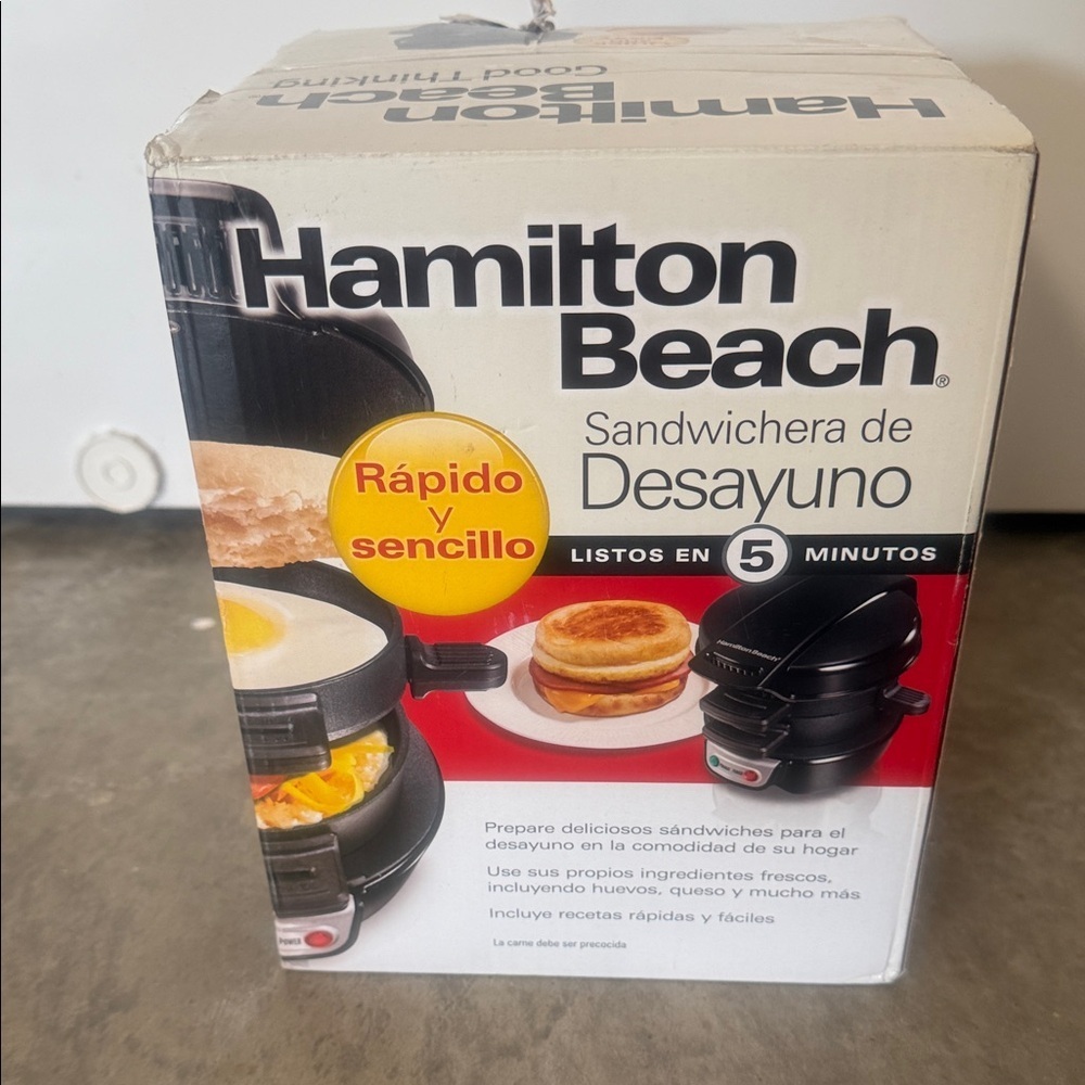 Hamilton Beach Black and White Sandwich Maker